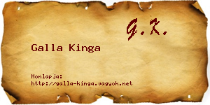 Galla Kinga névjegykártya